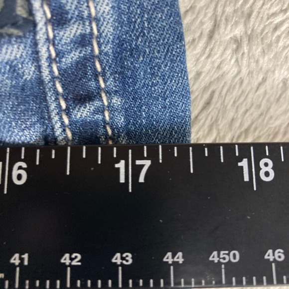 Silver Jeans Co‎ Aiko Capri Jeans Women's W28 Blue Denim Embellished Pockets - Picture 10 of 16